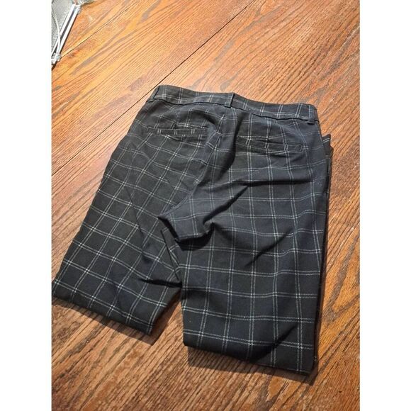 Old Navy Pixie Ankle Pants Size 0 Black Gray Windowpane High Rise Casual Pants - Picture 3 of 3